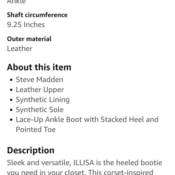 NWOT Ladies Size 9.5 Steve Madden Illisa Ankle Boot - Picture 7 of 7